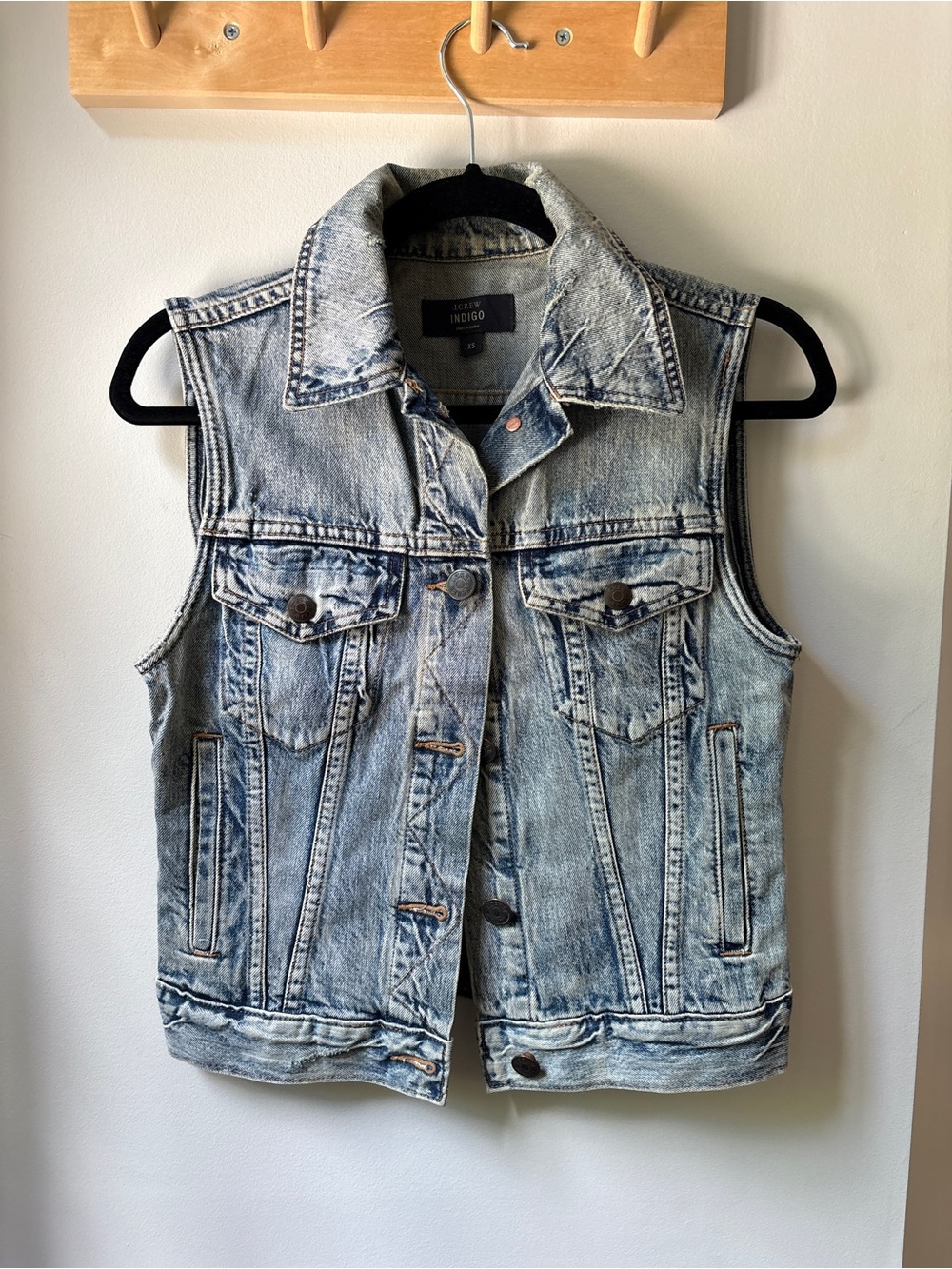 J. Crew Indigo Light Blue Denim Vest